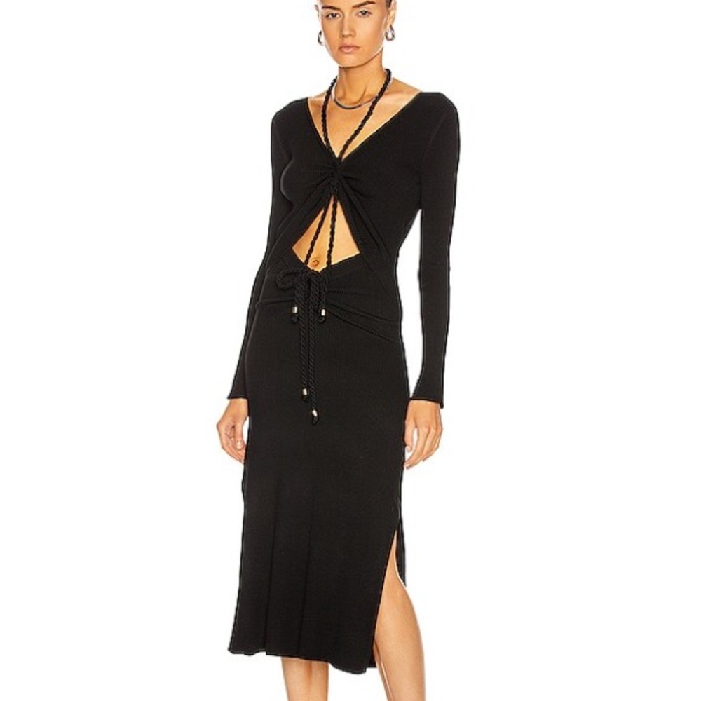 NICHOLAS ‘Luisa’ Black Cutout Midi Dress